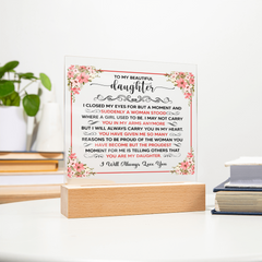 To My Beautiful Daughter – Acrylic Square